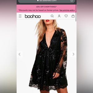 NEW WITH TAGS BOOHOO SEQUIN WRAP DRESS